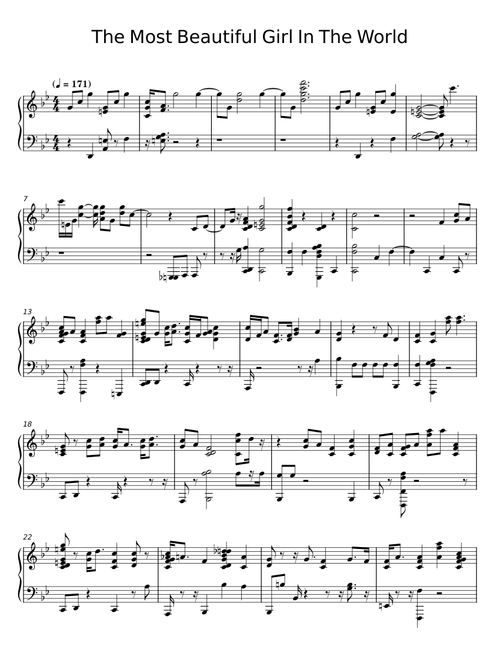 The Most Beautiful Girl in the World - Richard Rodgers