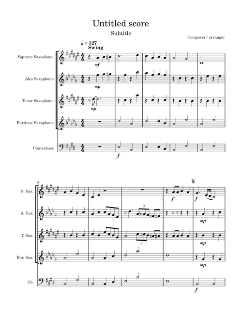 Behind The Clouds for sax ensemble