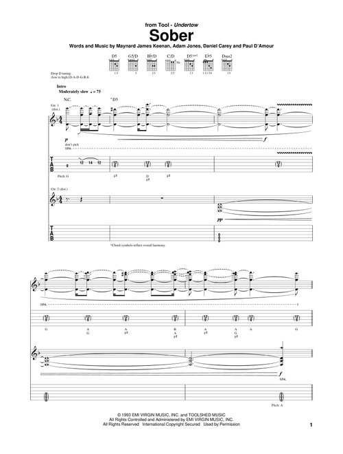 Sober - Tool (Guitar Tab)