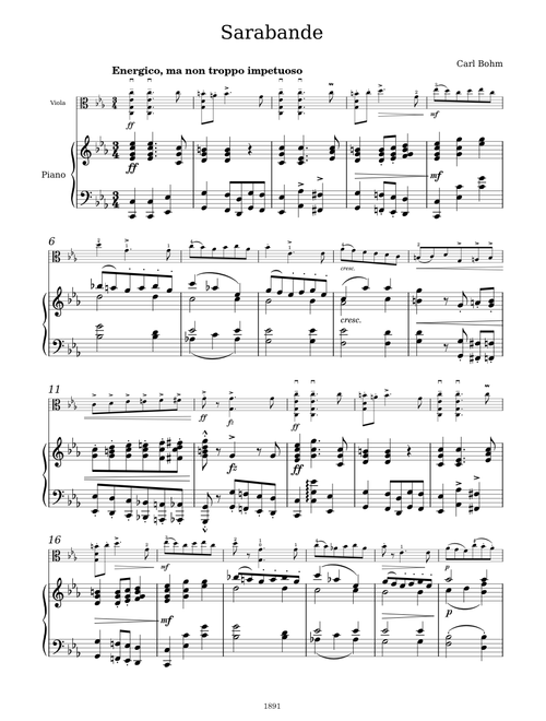Sarabande - Carl Bohm