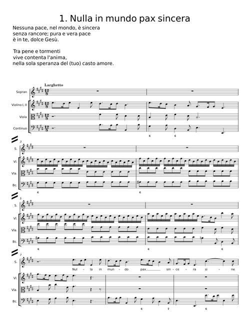 Nulla in mundo pax sincera, RV 630 - Antonio Vivaldi
