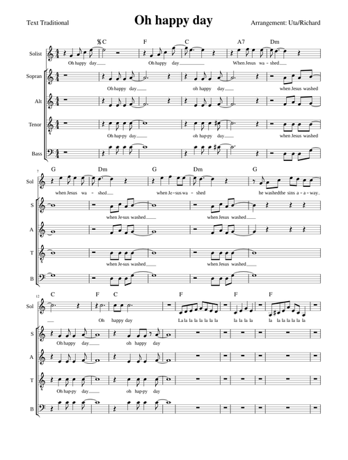Oh happy day – Misc Traditional
