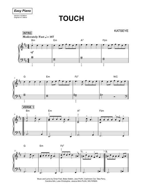 Touch - Katseye (Easy Piano)