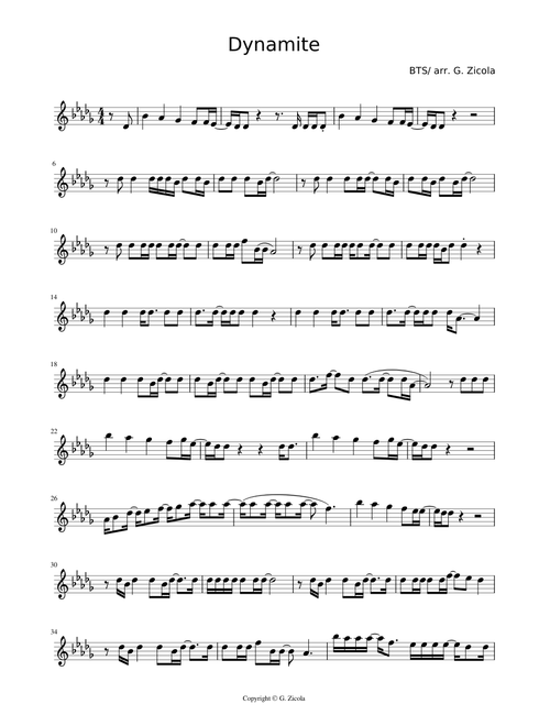 Dynamite BTS Sax Alto