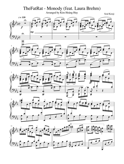 TheFatRat - Monody (Hard Version) | By Kim Hoàng Huy | Complete