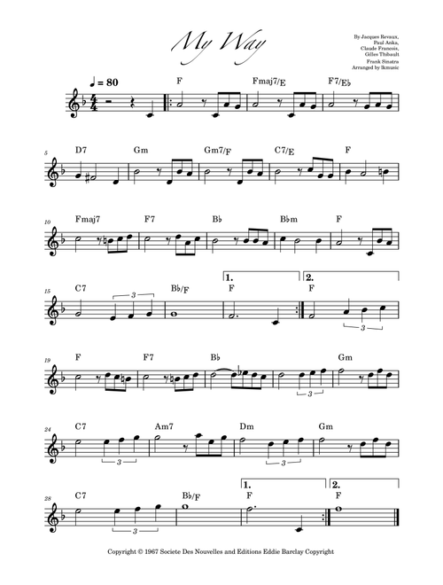 My Way (Arr. Lkmusic) - Elvis Presley (Trumpet Solo)