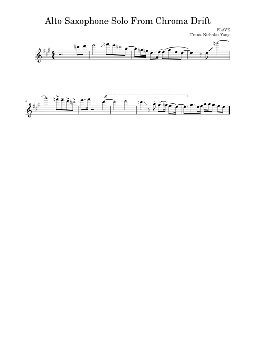 Chroma Drift - PLAVE (Alto Saxophone Solo) – nicholasmyang