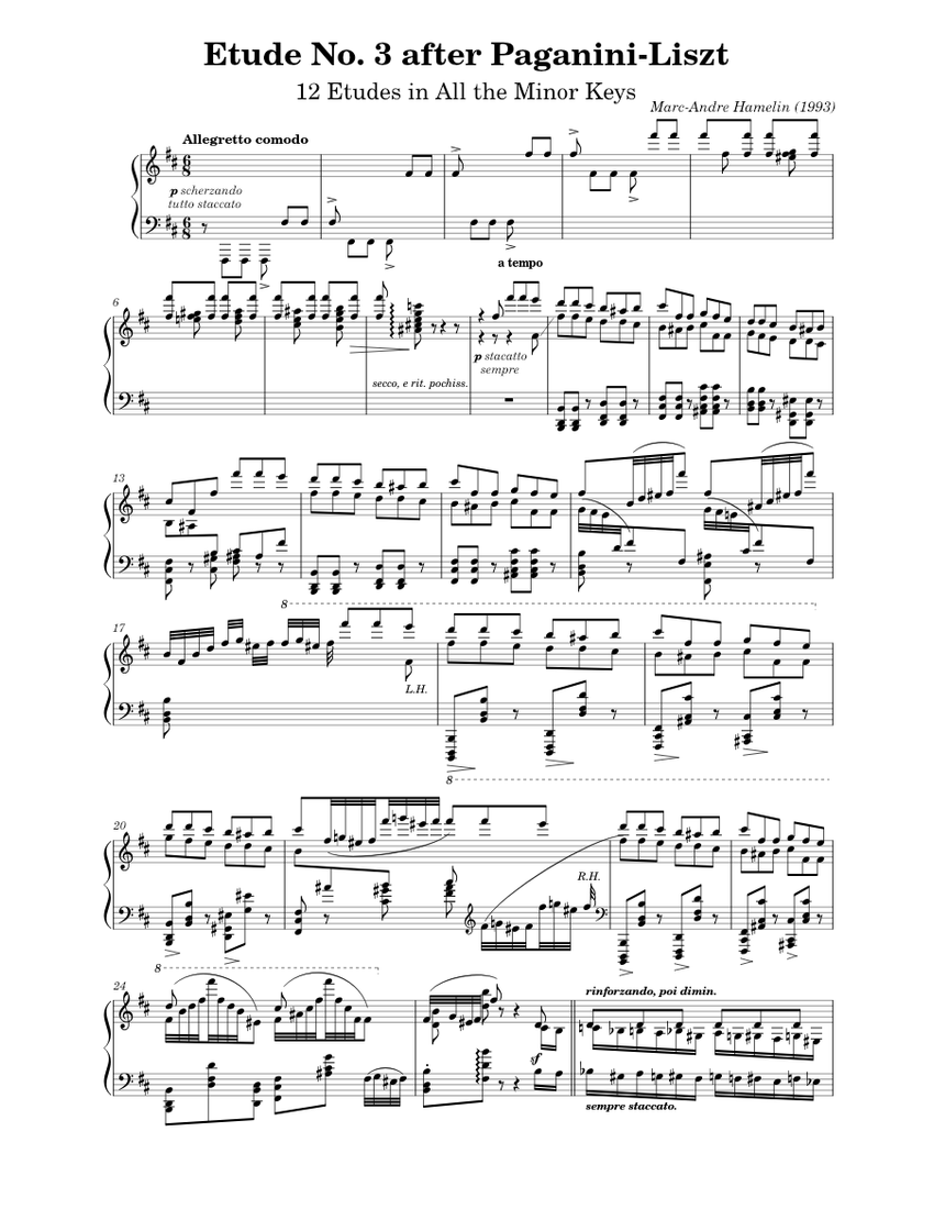 特別セーフ B in 3 No. Étude minor Hamelin – Paganini-Liszt' 'd'après アート・デザイン・音楽