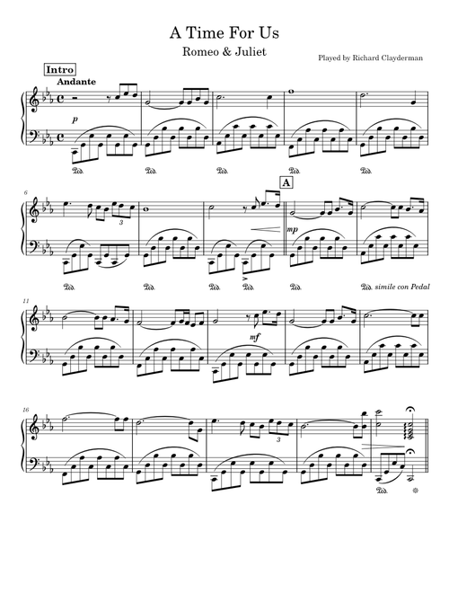 A Time For Us - Romeo And Juliet - Richard Clayderman