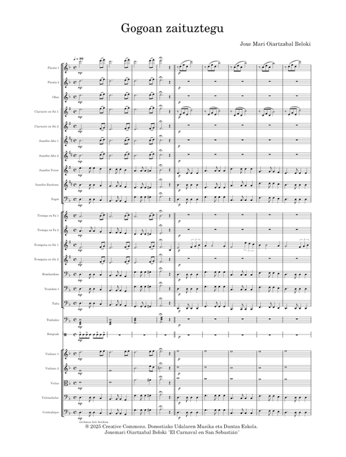 Oiartzabal - Gogoan zaituztegu - Orkestra – Donostiako Udalaren Musika eta Dantza Eskola