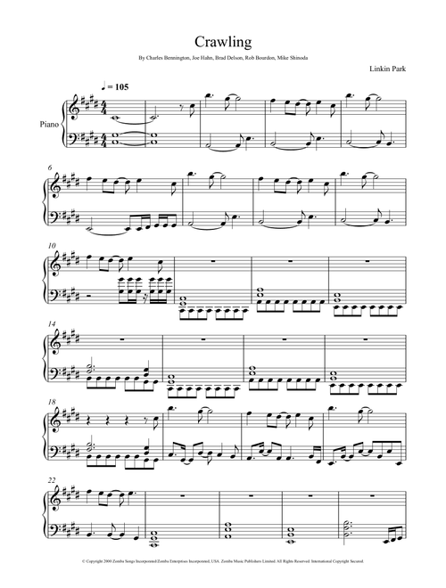 Crawling (Arr. André Laitano) - Linkin Park (Piano Vocal)