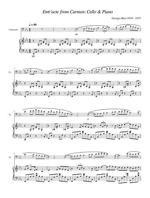 Entr'acte from Carmen – Georges Bizet