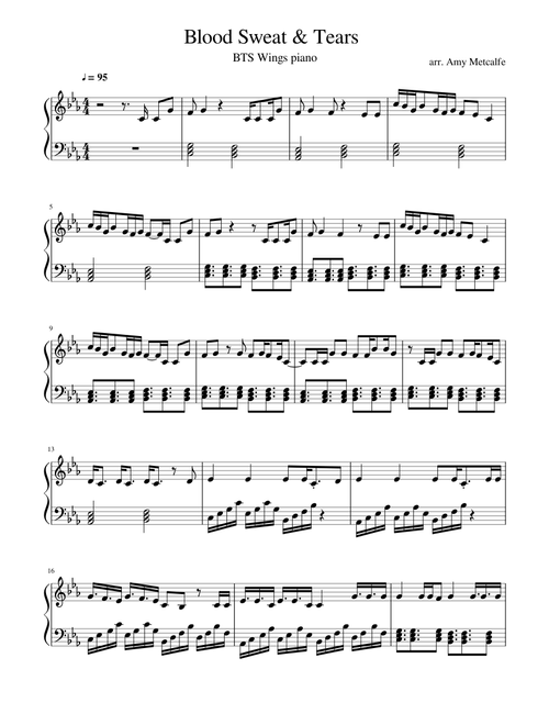 Blood Sweat & Tears - easier version
