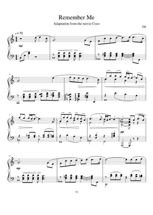 Play Official version of Remember Me Sheet Music by Kristen Play Official version of Remember Me Sheet Music by Kristen