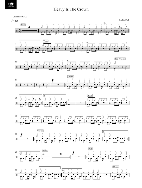 Heavy Is The Crown (Arr. Drum Sheet MX) - Linkin Park (Drums)