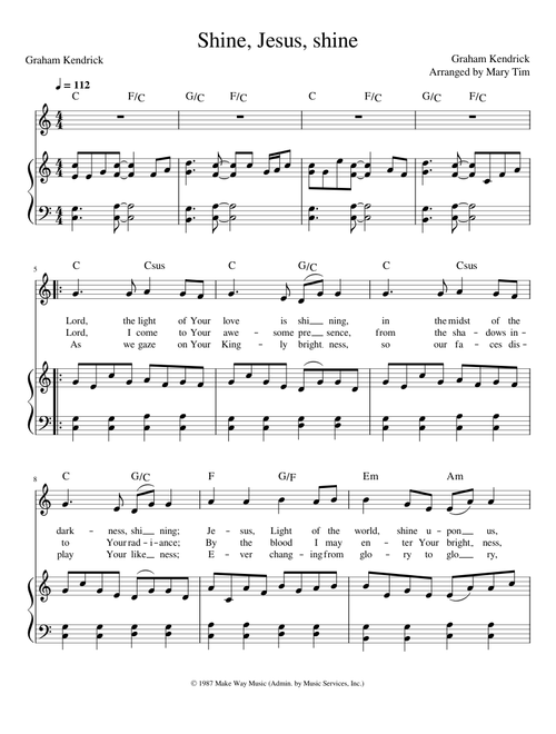 Shine, Jesus, shine  - Graham Kendrick