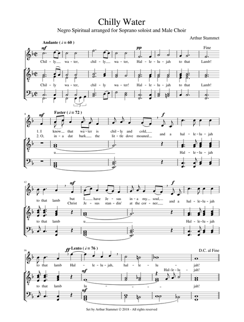 Chilly Water (S & Men's Choir)