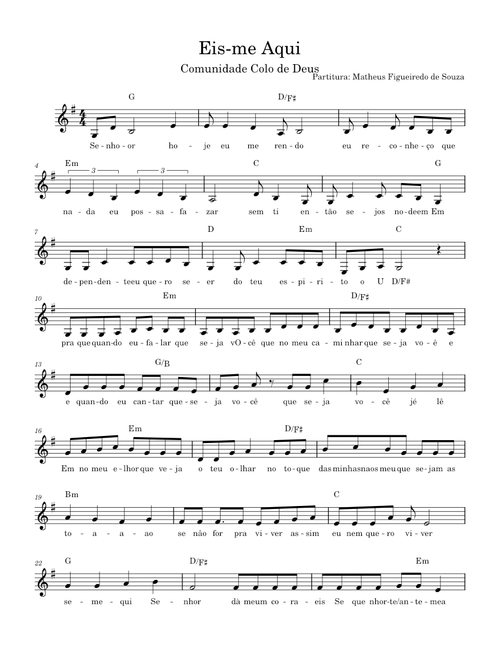 Eis-me Aqui - Colo de Deus – mcarvalhovelo