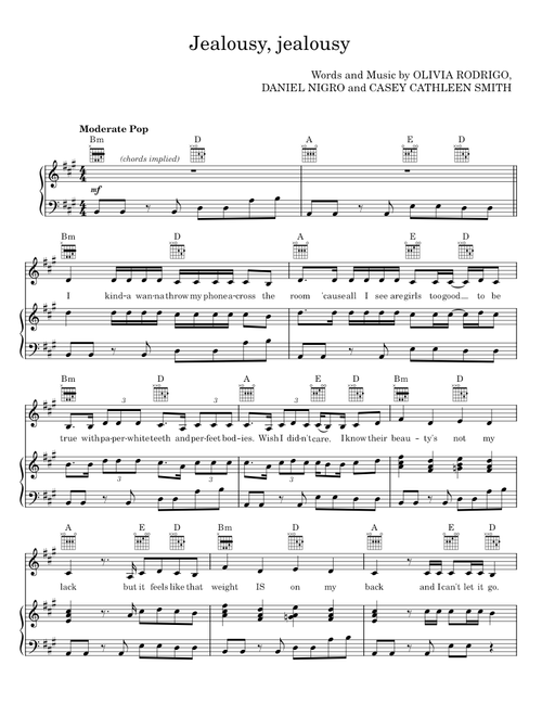 Jealousy, jealousy - Olivia Rodrigo