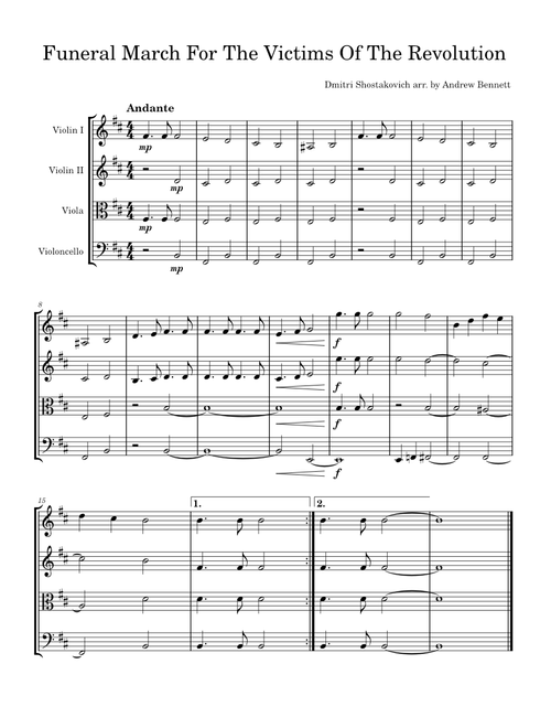 Funeral March For The Victims Of The Revolution – Dmitri Shostakovich