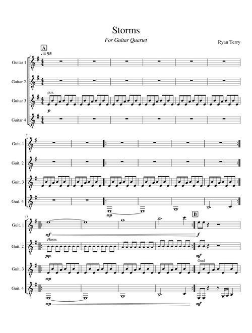 Storms (Guitar Quartet)