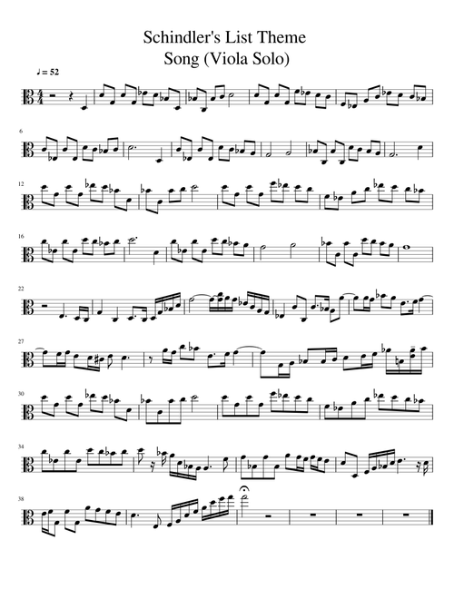 Schindler's List Theme Song