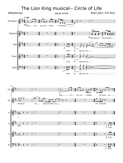 Circle of life - Elton John