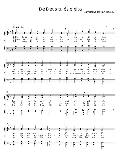 De Deus tú és eleita - Samuel Sebastian Wesley