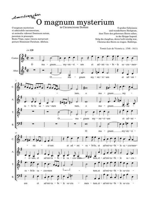 O magnum mysterium - Victoria