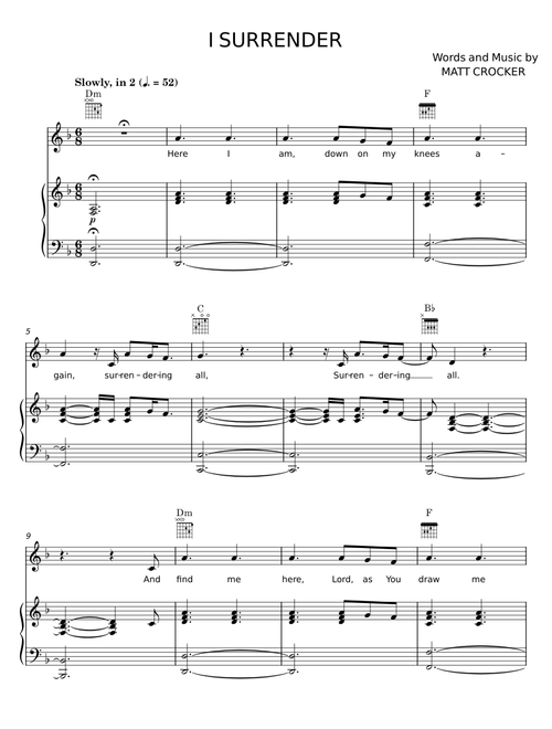 I SURRENDER - MATT CROCKER