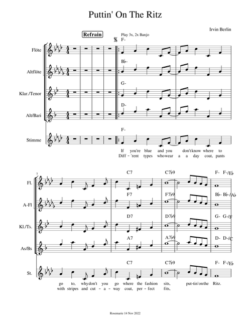 Puttin on the ritz – Irving Berlin