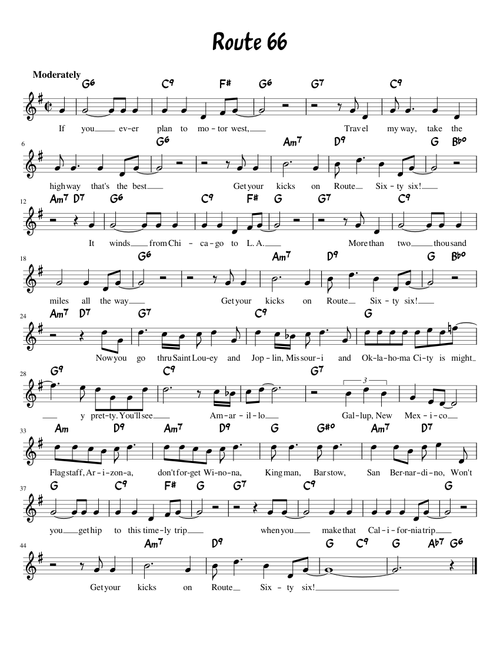 Route 66 – Nat King Cole