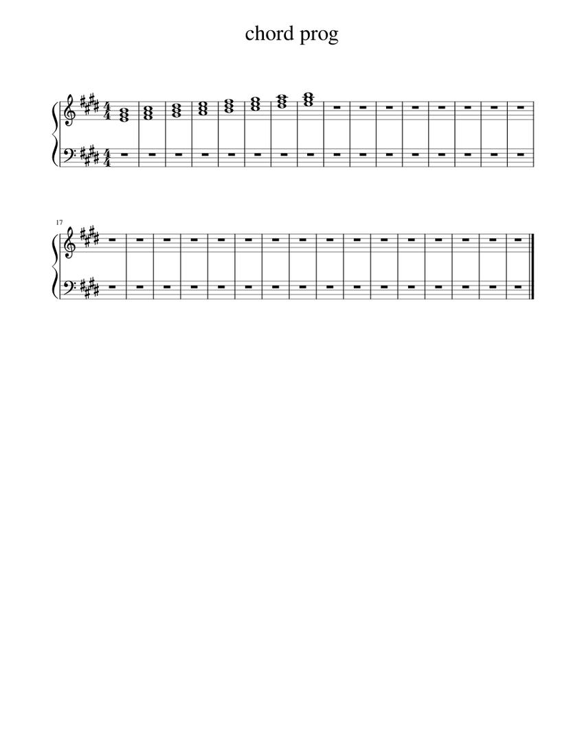 chord progression Can Sheet music for Piano (Solo) Easy | Musescore.com