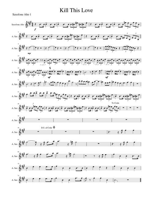 Kill This Love.mscz alto sax 1