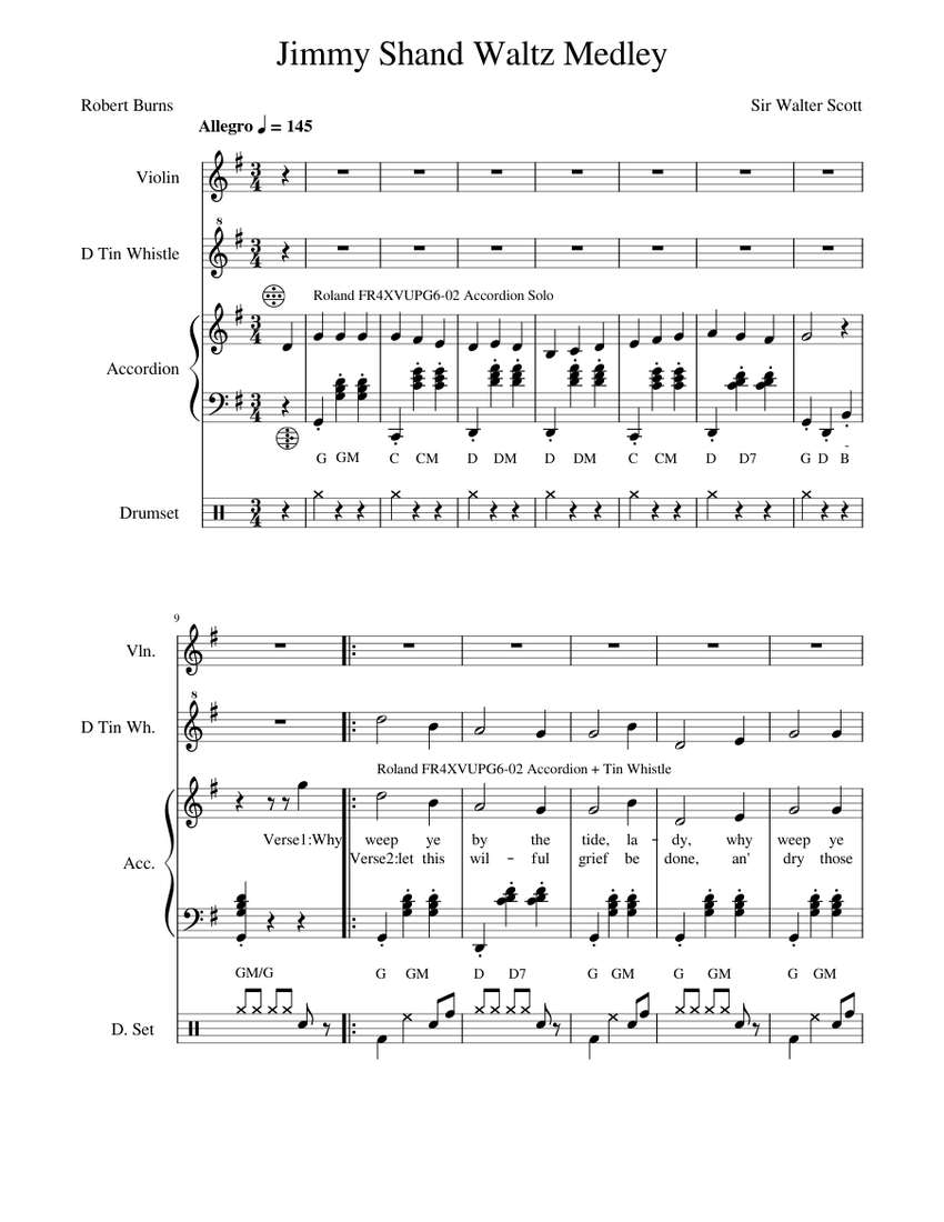 Jock O' Hazeldine/Comin' Through the Rye – Sir Walter Scott/Robert ...