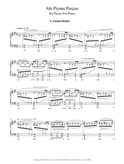 6 Pieces for Solo Piano D.8