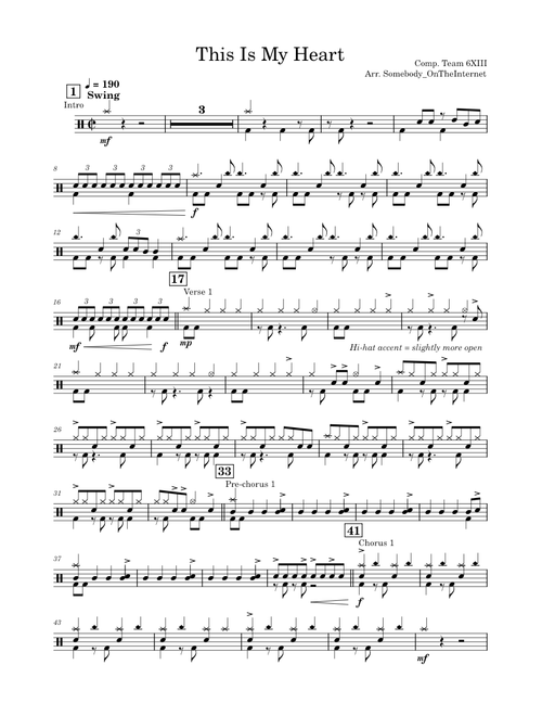 This Is My Heart – Vane Lily (VOCALOID Producer) (Drums)