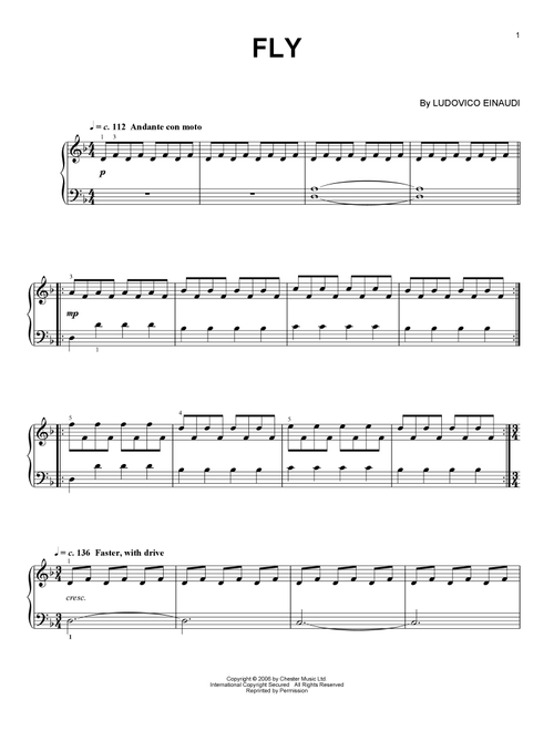 Fly - Ludovico Einaudi (Easy Piano)