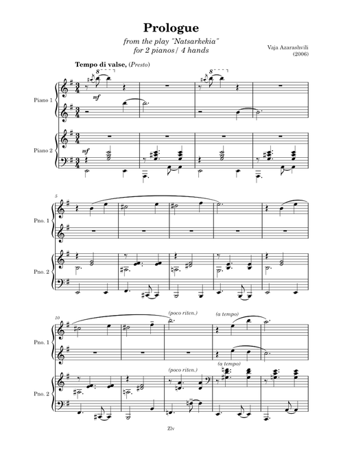 Waltz sheet music by Zellev | Play, print, and download in PDF or