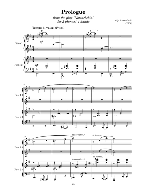 Waltz sheet music by Zellev | Play, print, and download in PDF or