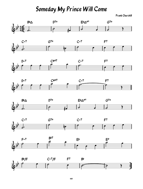 Someday My Prince Will Come (leadsheet)