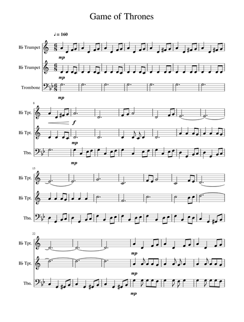 Game of Thrones Theme Brass Version