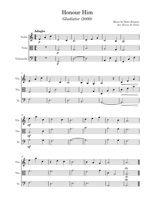 Honour Him – Hans Zimmer - Gladiator