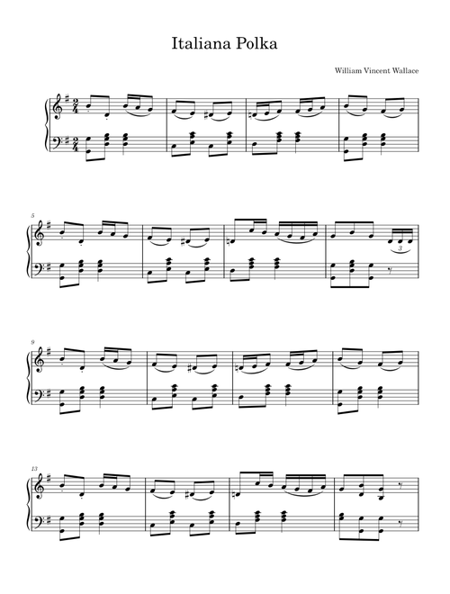 Italiana Polka – William Vincent Wallace