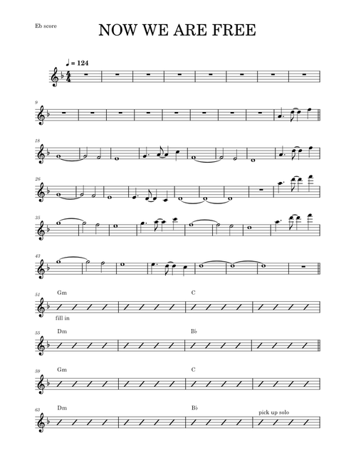 Now We Are Free – Hans Zimmer