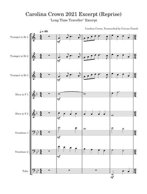 "In My Mind" - Carolina Crown 2021 – Arr. by Michael Klesch