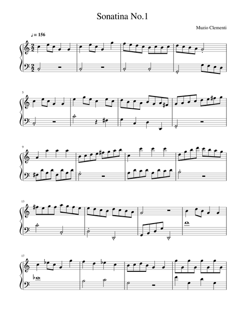 Sonatina No.1 Muzio Clementi