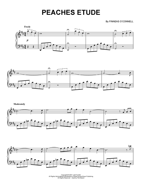 Peaches Etude - FINNEAS (Piano Solo)