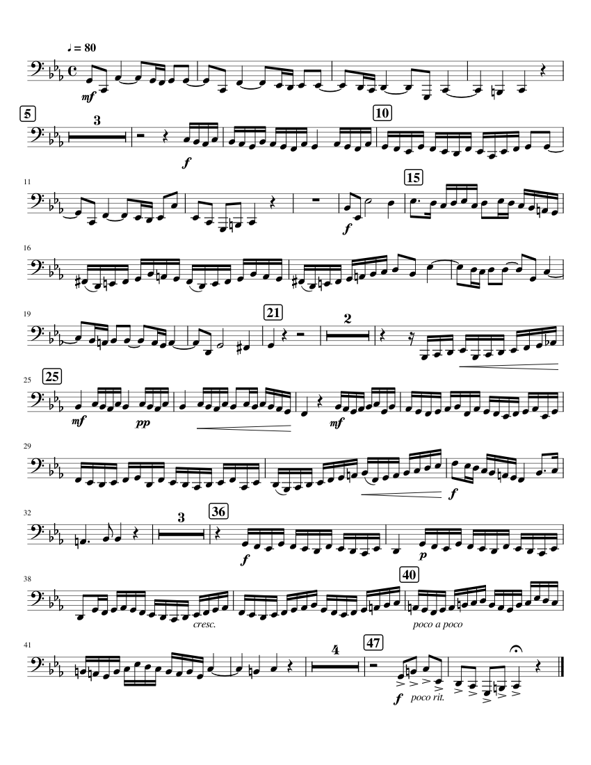 Allegro in C Minor Sheet Music for Piano (Solo) easy | MuseScore.com