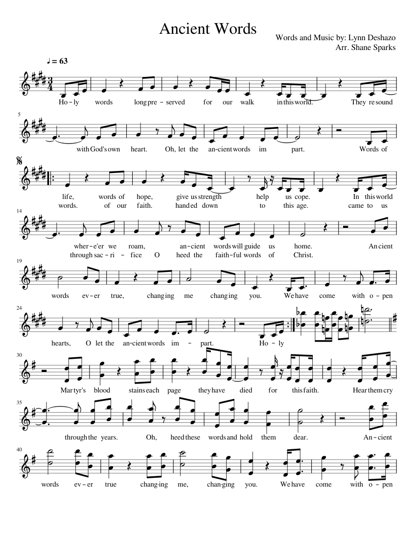 Ancient Words Sheet music for Piano (Solo)